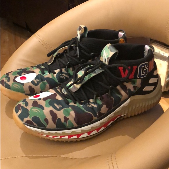adidas Other - Adidas Dame 4 A Bathing Ape Camo Bape Sz 10
